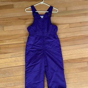 Girls Purple Snow overalls - Size 10/12